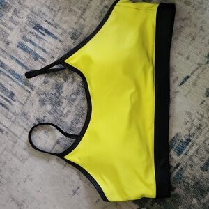 Zyia Active Sports Bra Black and Yellow Size XXL